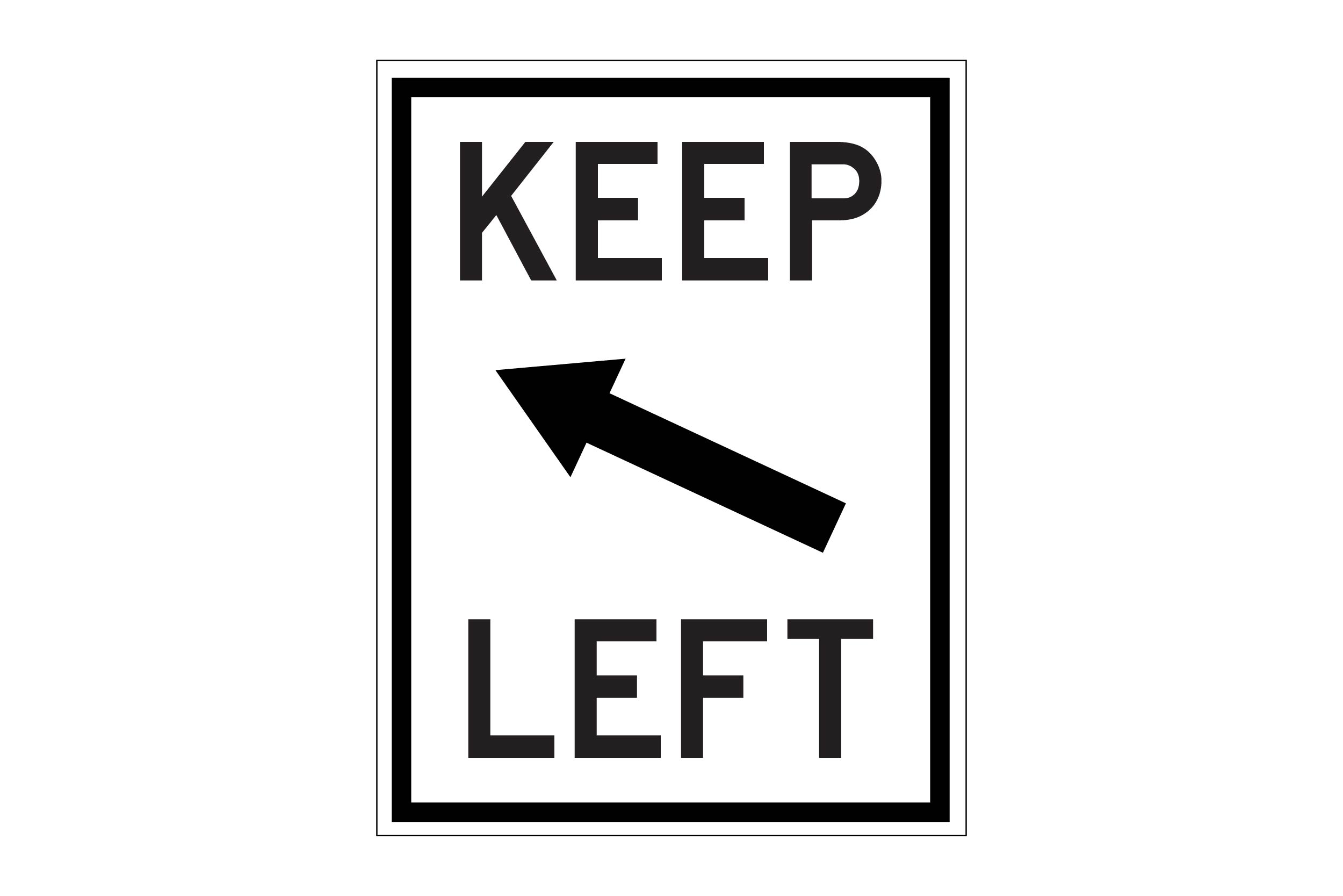 Keep Left R4-8a